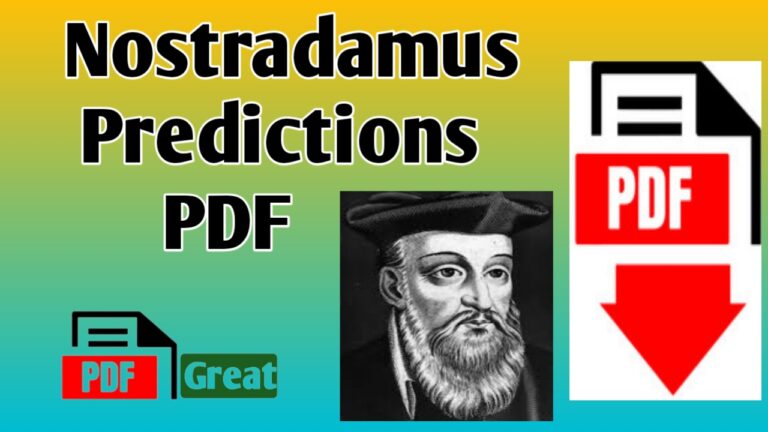 nostradamus predictions pdf